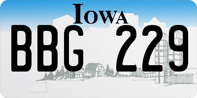 IA license plate BBG229