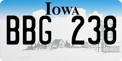 IA license plate BBG238