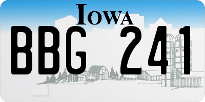 IA license plate BBG241