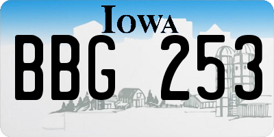 IA license plate BBG253
