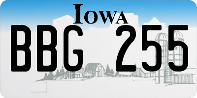 IA license plate BBG255