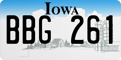 IA license plate BBG261