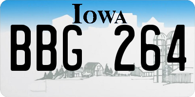 IA license plate BBG264