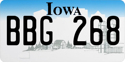 IA license plate BBG268