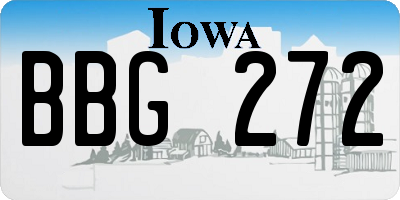 IA license plate BBG272