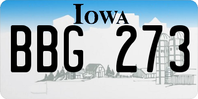 IA license plate BBG273