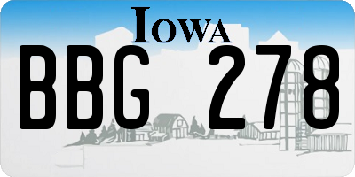 IA license plate BBG278