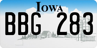 IA license plate BBG283