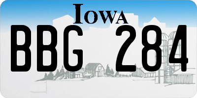 IA license plate BBG284