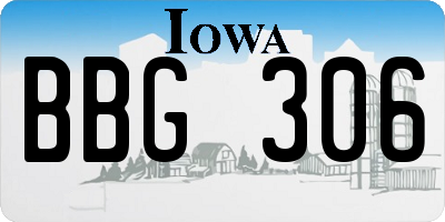 IA license plate BBG306