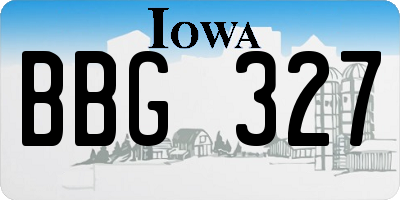 IA license plate BBG327