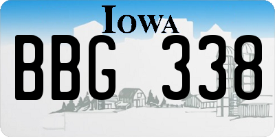 IA license plate BBG338