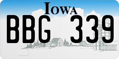 IA license plate BBG339