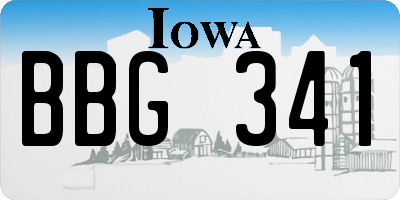 IA license plate BBG341