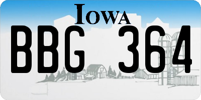 IA license plate BBG364