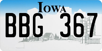 IA license plate BBG367