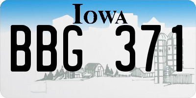 IA license plate BBG371