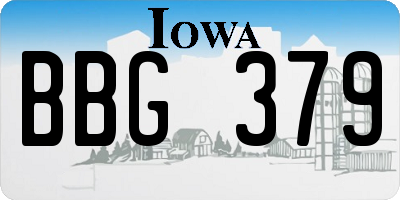 IA license plate BBG379