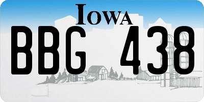 IA license plate BBG438