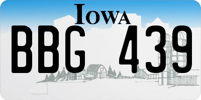 IA license plate BBG439