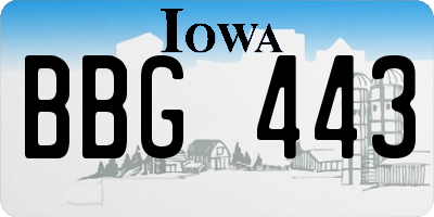 IA license plate BBG443