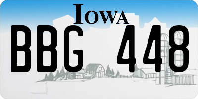 IA license plate BBG448