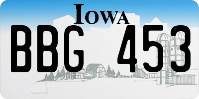 IA license plate BBG453