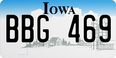IA license plate BBG469