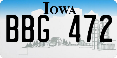 IA license plate BBG472