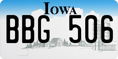 IA license plate BBG506