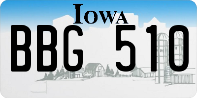IA license plate BBG510