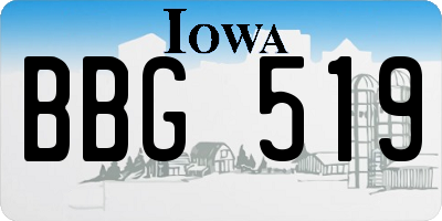 IA license plate BBG519