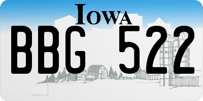 IA license plate BBG522