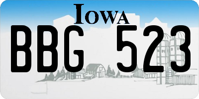 IA license plate BBG523