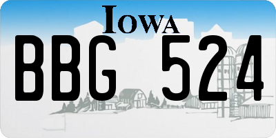 IA license plate BBG524