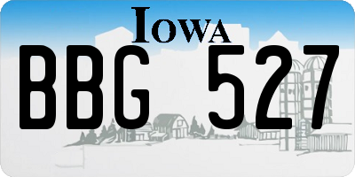 IA license plate BBG527