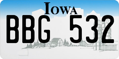 IA license plate BBG532