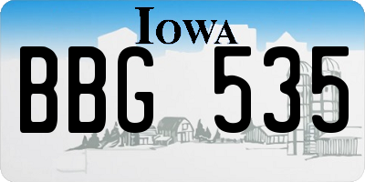IA license plate BBG535