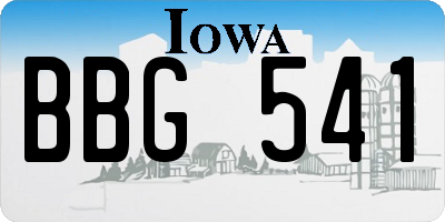 IA license plate BBG541
