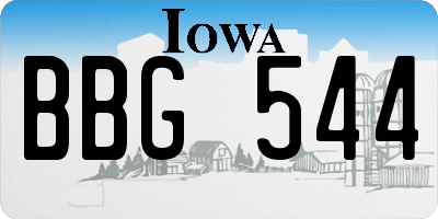 IA license plate BBG544