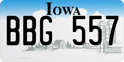 IA license plate BBG557