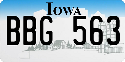 IA license plate BBG563