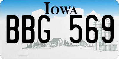 IA license plate BBG569