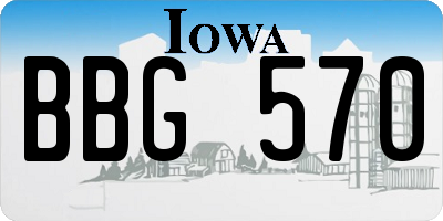 IA license plate BBG570