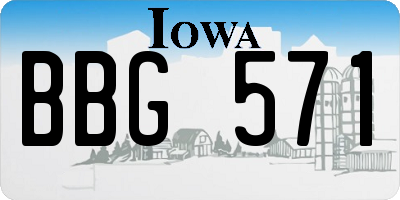 IA license plate BBG571