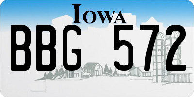 IA license plate BBG572