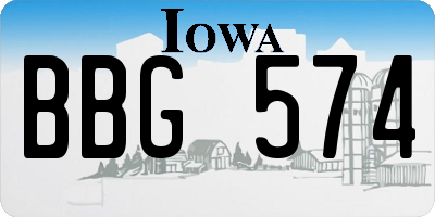 IA license plate BBG574