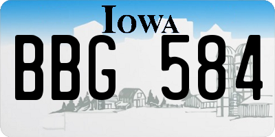 IA license plate BBG584