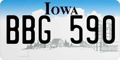 IA license plate BBG590