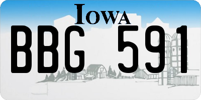 IA license plate BBG591